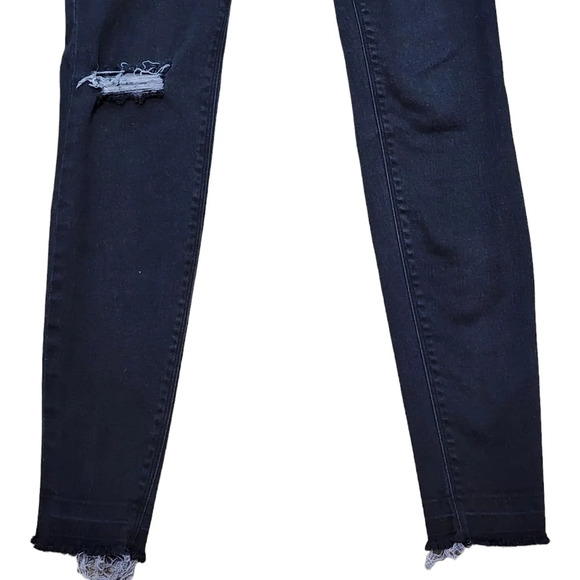 SPANX Vintage Black Distressed Ankle Jeggings - Picture 4 of 8